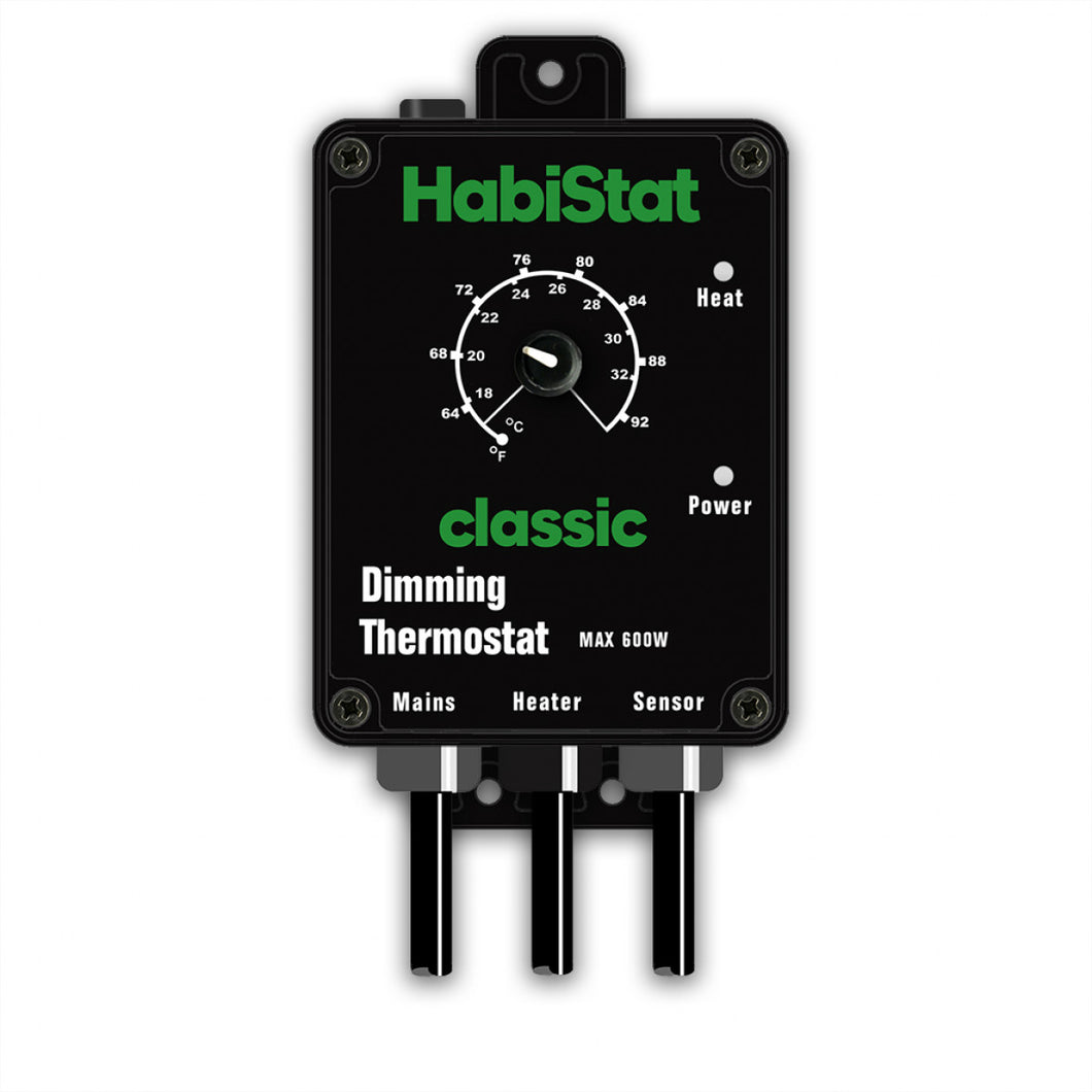 HabiStat Dimming Thermostat, Standard, Black, 600 Watt
