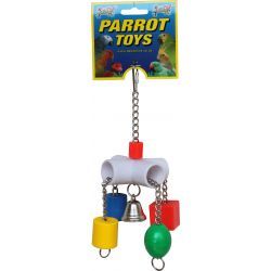Lazy Bones Sliders Parrot Toy