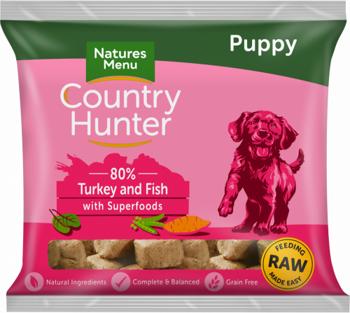 Natures Menu Country Hunter Raw Nuggets Puppy Turkey and Fish