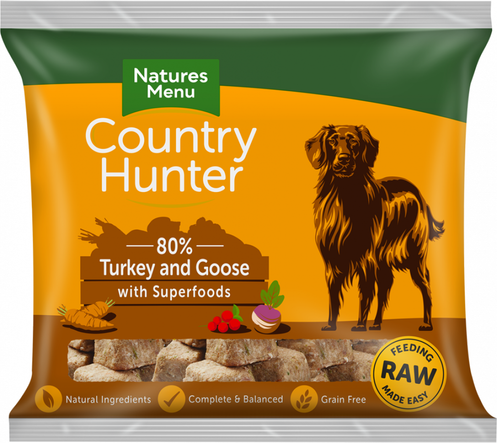 Natures Menu Country Hunter Raw Nuggets Turkey and Goose